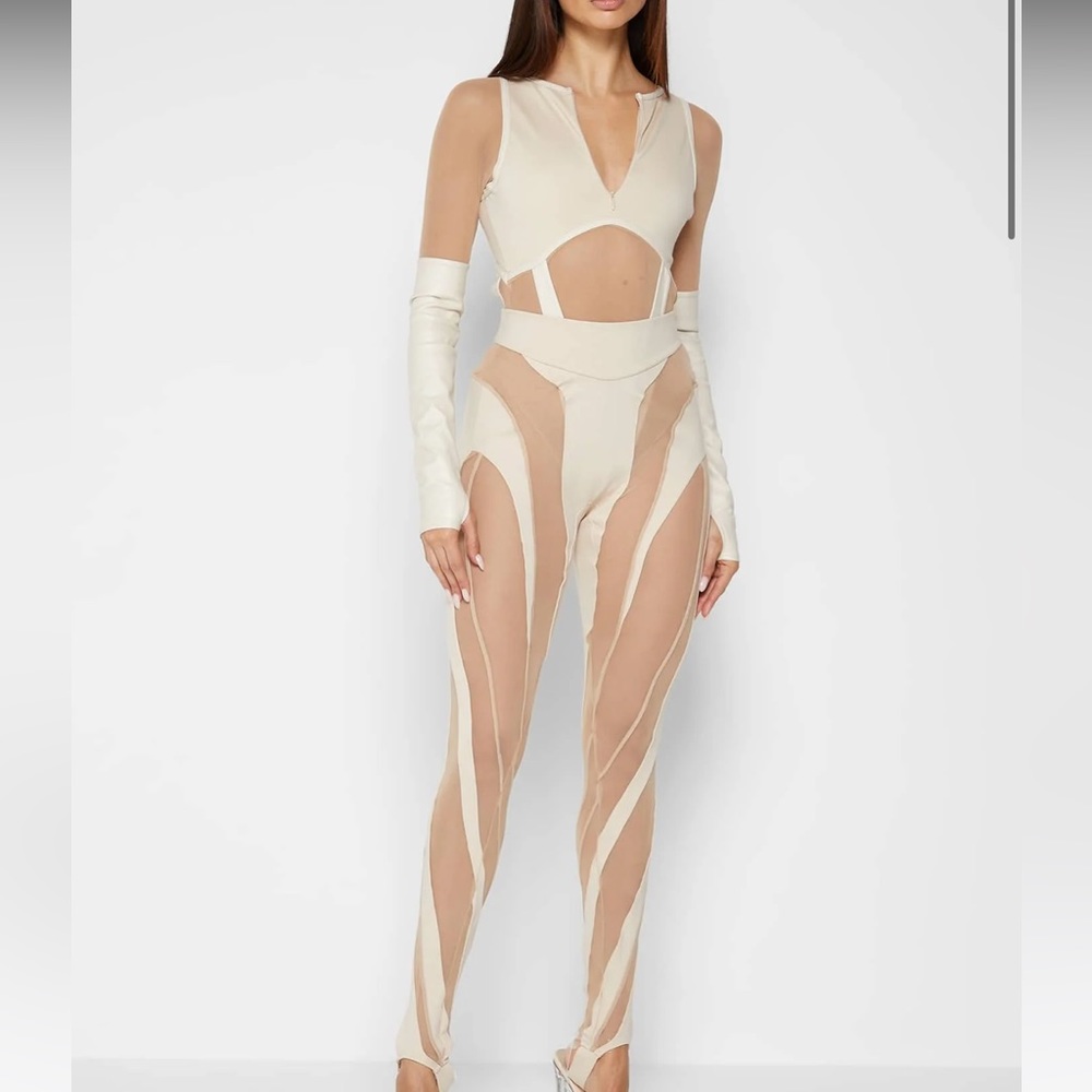 Maniere De Voir Spiral Mesh Bodysuit and Leggings (Originally sold separately)